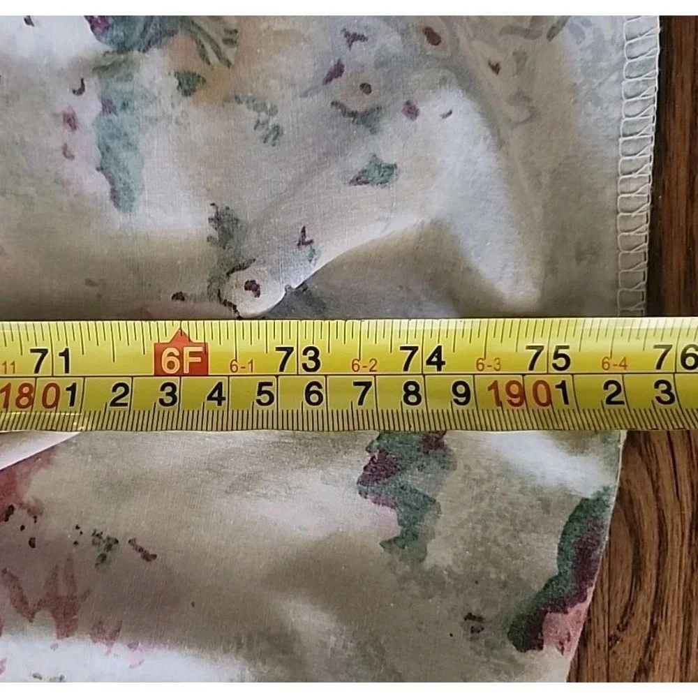 Vtg Ralph Lauren Francesca Tea Stain Floral 76x95in Fitted Sheet for Crafts READ
